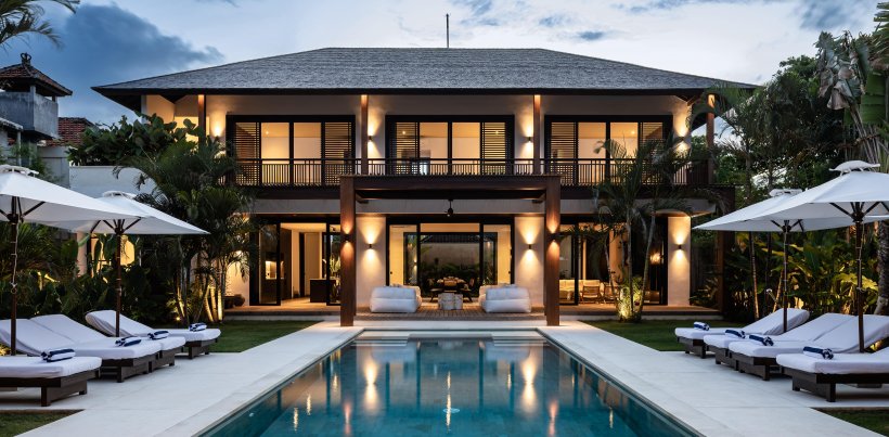 Вилла Gendang, Бассейн на закате